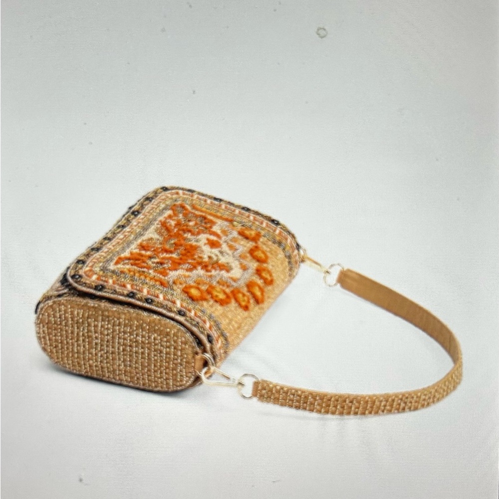 Gold Flame Embellished Shoulder Bag - Picture 5 of 11